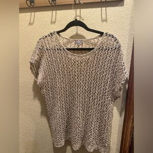 J. Jill Cream Size Large crochet top
